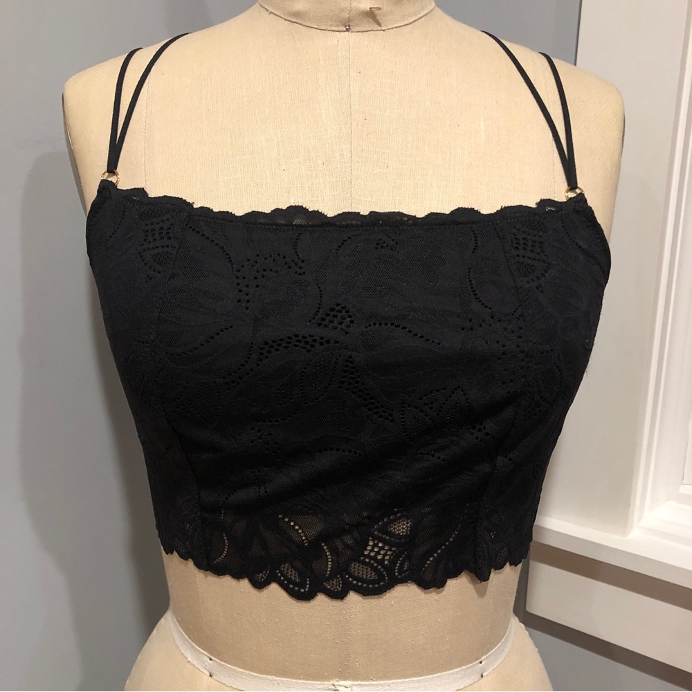 Aerie Holiday Best Lace Longline Bralette Medium